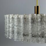 60s 70s chandelier ceiling lamp Doria Leuchten Germany Ice glass design
