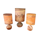 3 cermal vintage lamps