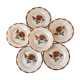 Lot de 6 assiettes plates Digoin Sarreguemines années 30-40