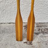 Paire de rames de bateau en bois