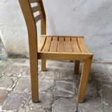 Series of 6 XXth chairs in varnished oak