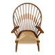 Fauteuil Windsor Peacock – bois massif – assise corde – style Wegner