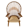 Fauteuil Windsor Peacock – bois massif – assise corde – style Wegner