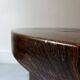round coffee table in solid elm wood, Maison Regain 1980