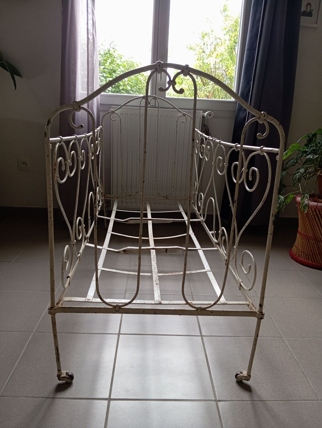 Lit banquette fer forgé