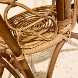 Pair of low chairs in Bonacina rattan