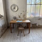 Oak desk with spindle legs, 1950s