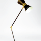 Lampe dabolo articulée laiton & marbre
