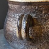 Ceramic covered pot by Jean Marais signed, Vallauris 80s