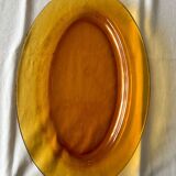 Plat de service ambre Duralex Made in France