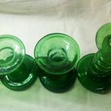 Set of 6 blown glass candle holders