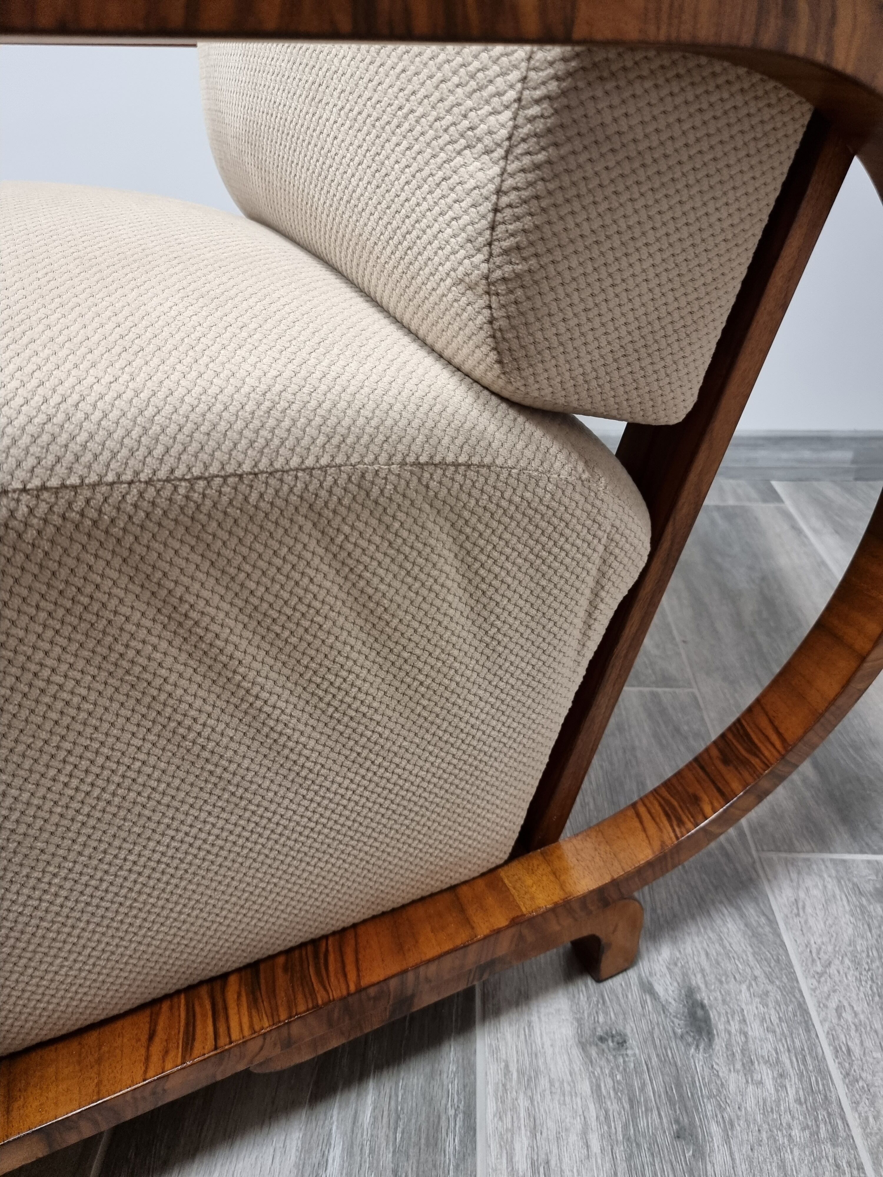 Pair of restored art deco armchairs