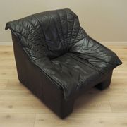 Leather armchair, Italian design, 1960s, production: Italy