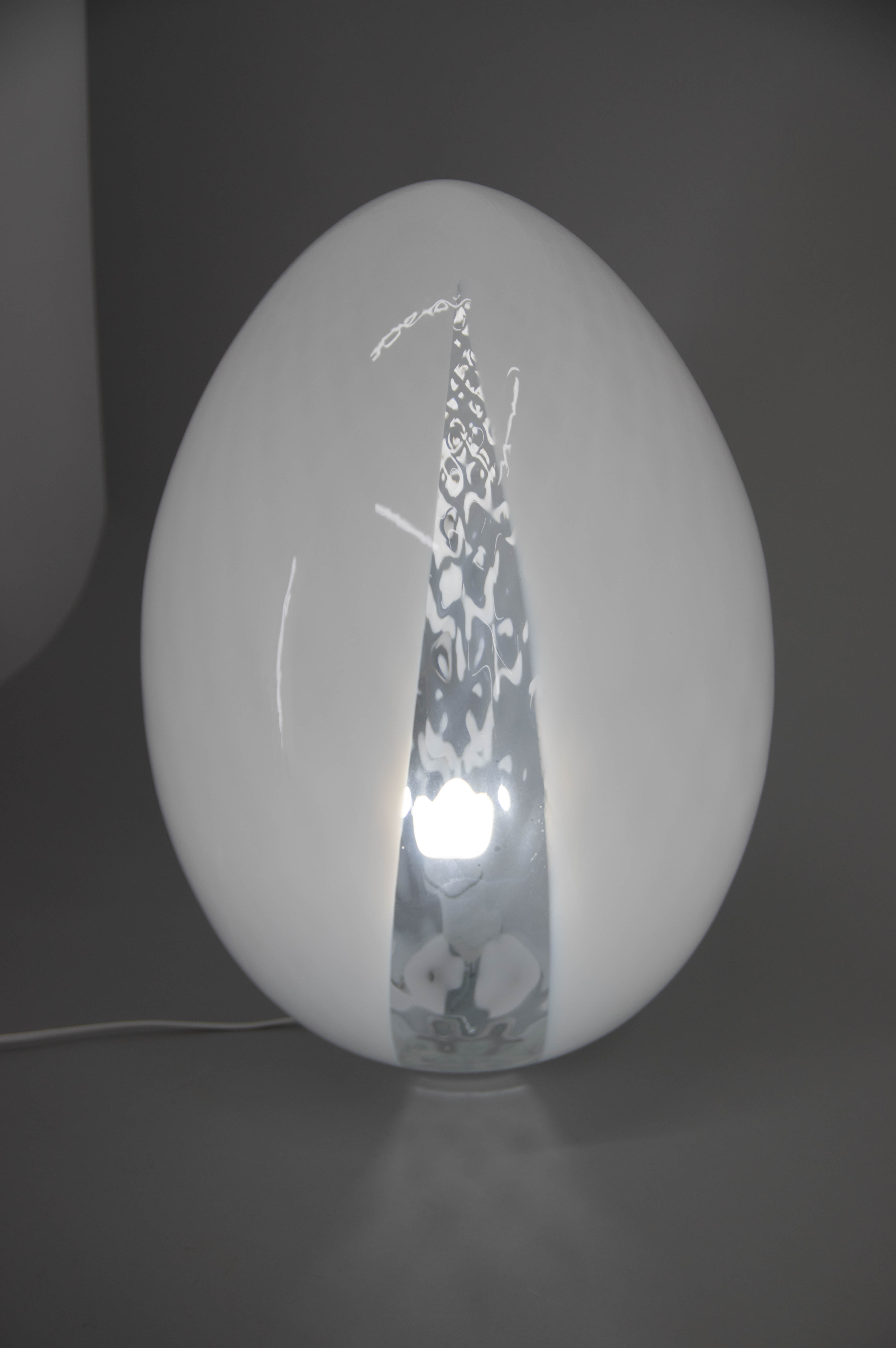 Giant Murano Glass Egg Lamp, Italy, 2000s