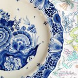 Large hand-painted Royal Delft Blue Holland dish