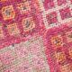 Hot Pink Turkish Runner Rug, Vintage Boho Hallway Carpet, 83x353 Cm