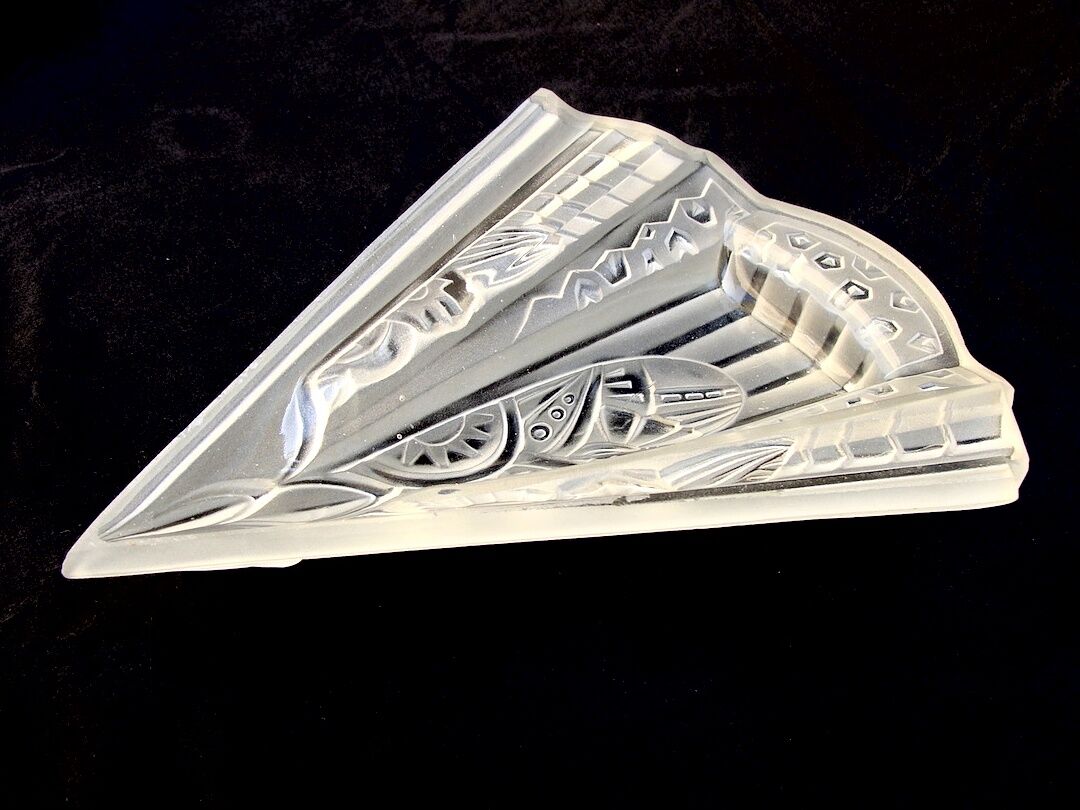 Art deco pressed glass sconce