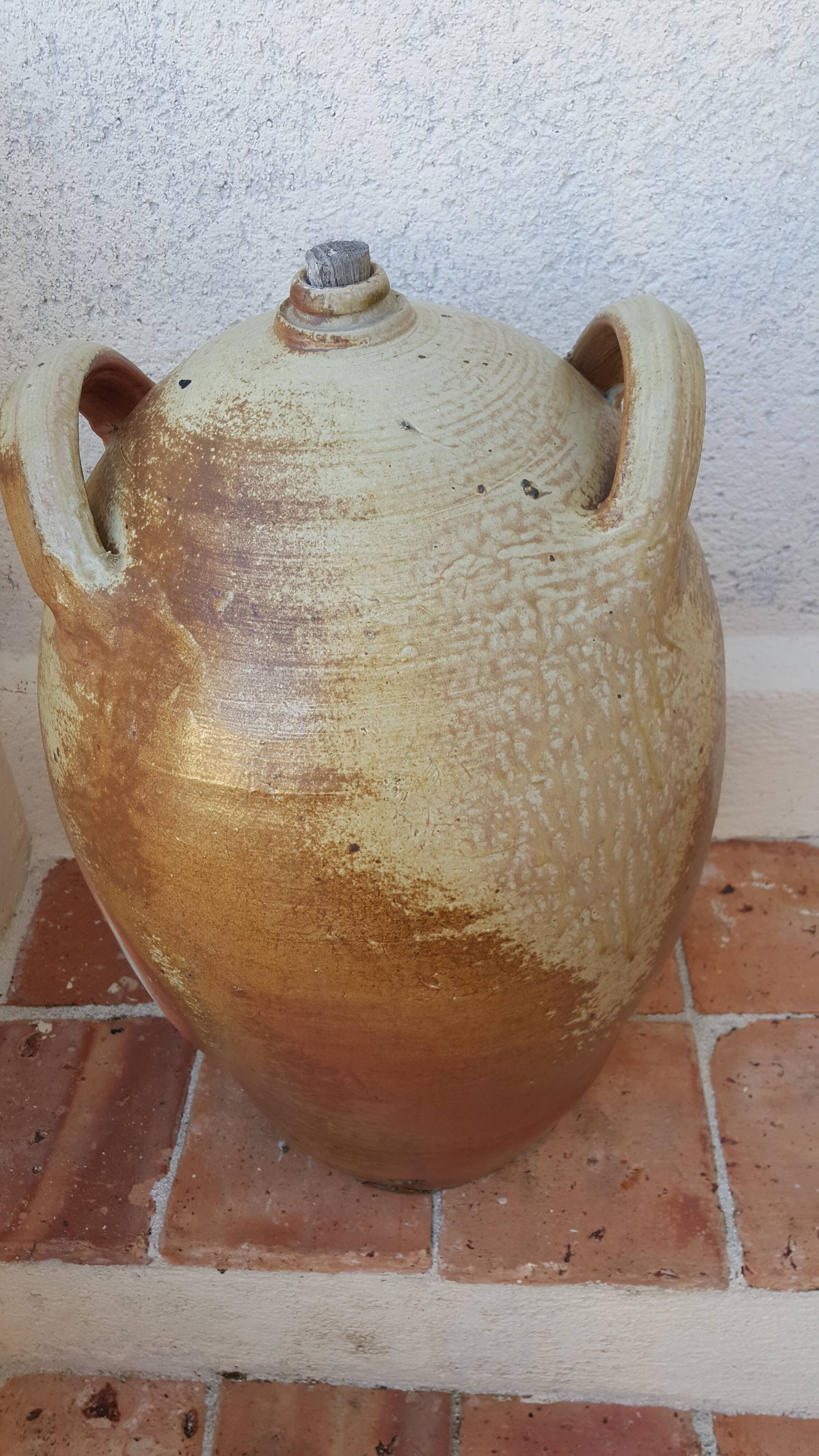 Wine jar in varnished stoneware 21 liters