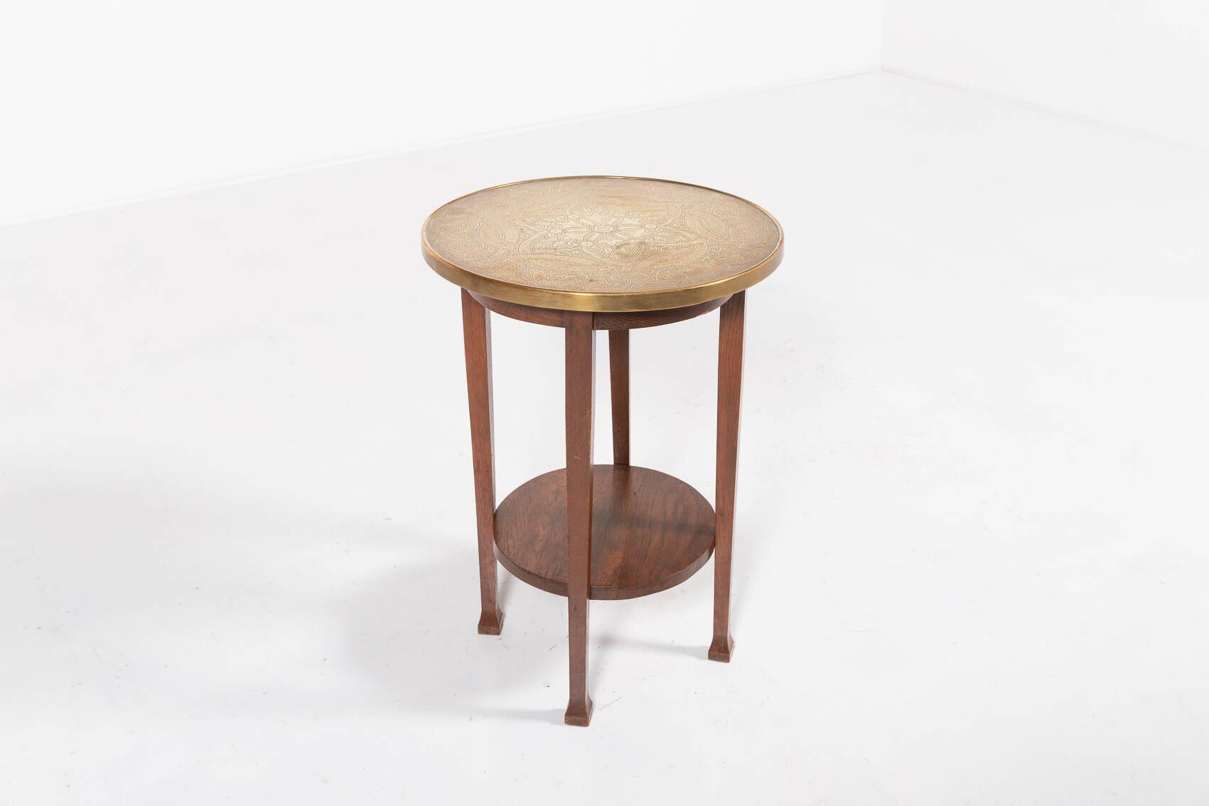 Mid-Century side table with brass top, 1960’s