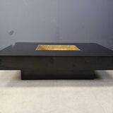 Table basse Alveo en laiton par Willy Rizzo, années 1970