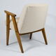 Armchair, model 366, 1960s, cream fabric, teak wood