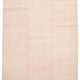 7x10 Light Pink Handmade Wool Jute Kilim Rug, 224x325Cm