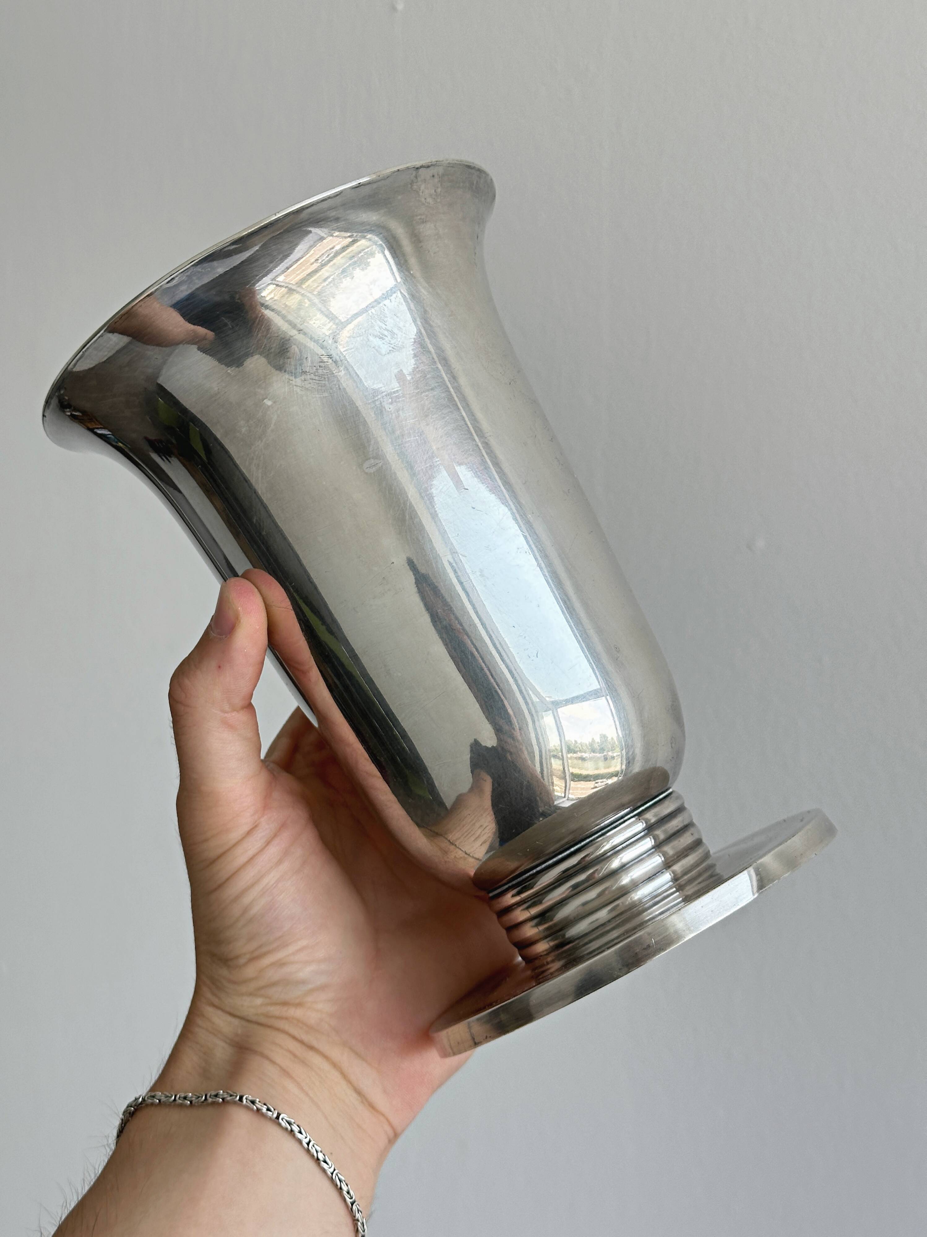 Silver-plated tulip vase