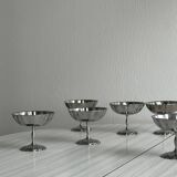 6 coupelles sur pied en inox style Letang Remy