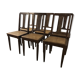 6 chaises Art Déco cannage