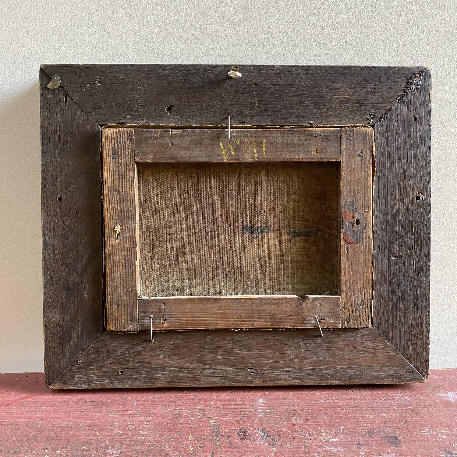 19th century miniature painting "The lighthouse in the storm"