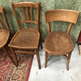 Set of 4 vintage bistro chairs 50s
