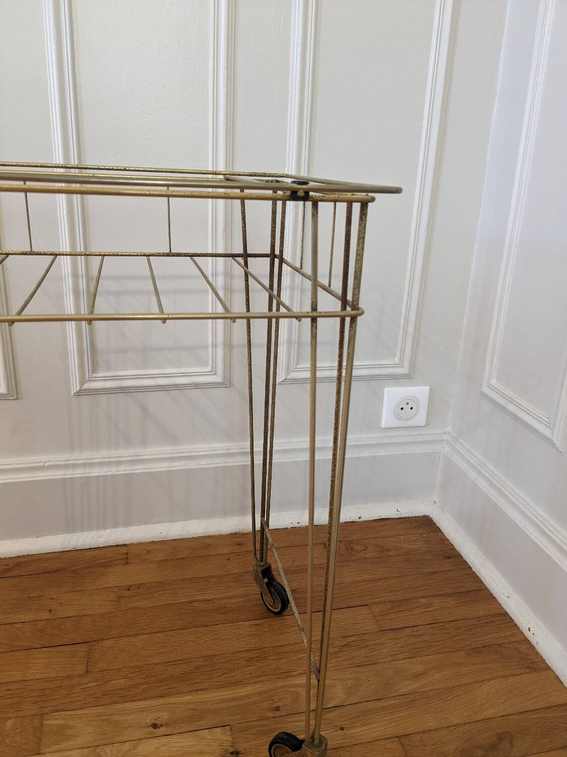 Metal serving trolley