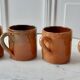 Set of 4 mugs in glazed sandstone 70s