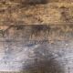 Rustic antique farmhouse table in solid oak with 1 drawer.