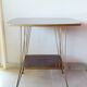 Formica and metal side table 70s