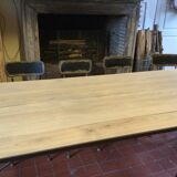 Wood and iron dining table