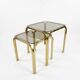 1970s golden metal nesting table