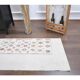 Vintage Turkish Oushak handmade wool cotton white kilim runner rug 68x215