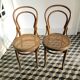 Wooden bistro chairs and canning