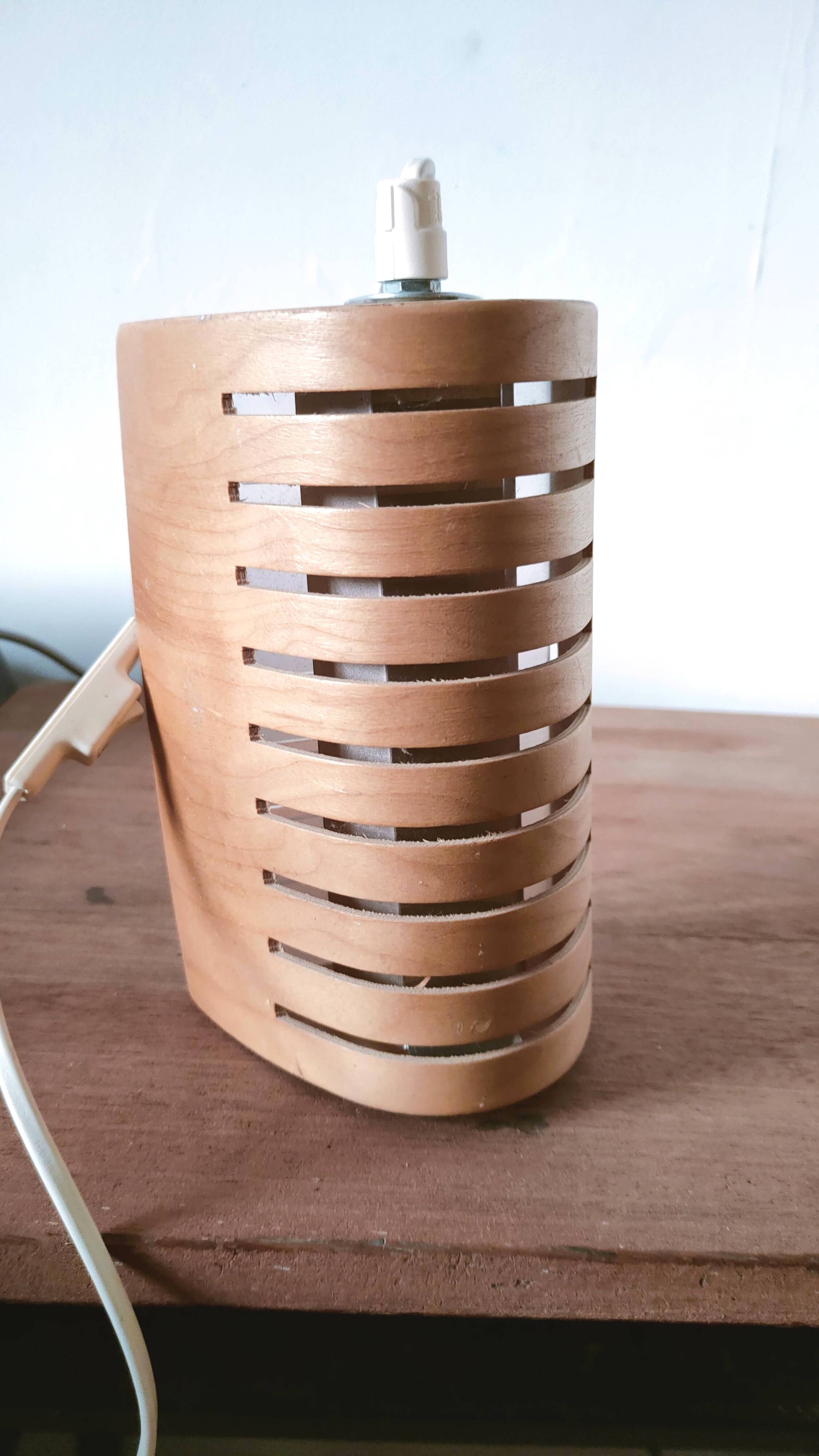 Vintage Ikea wooden wall light from the 90s