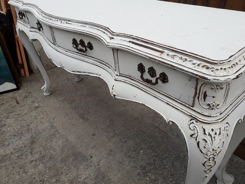 Console Louis XV wood sculpted painted patinated ep 1940
