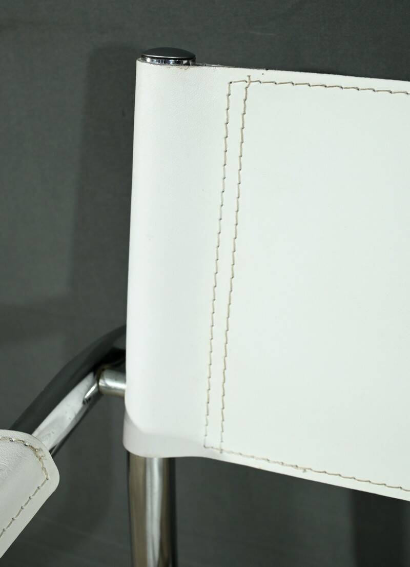 S33 armchairs in leather, attributed to M. Stam for Fasem, Italy – 1970