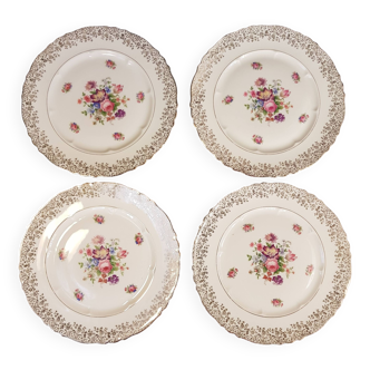 Haviland gold and floral plates