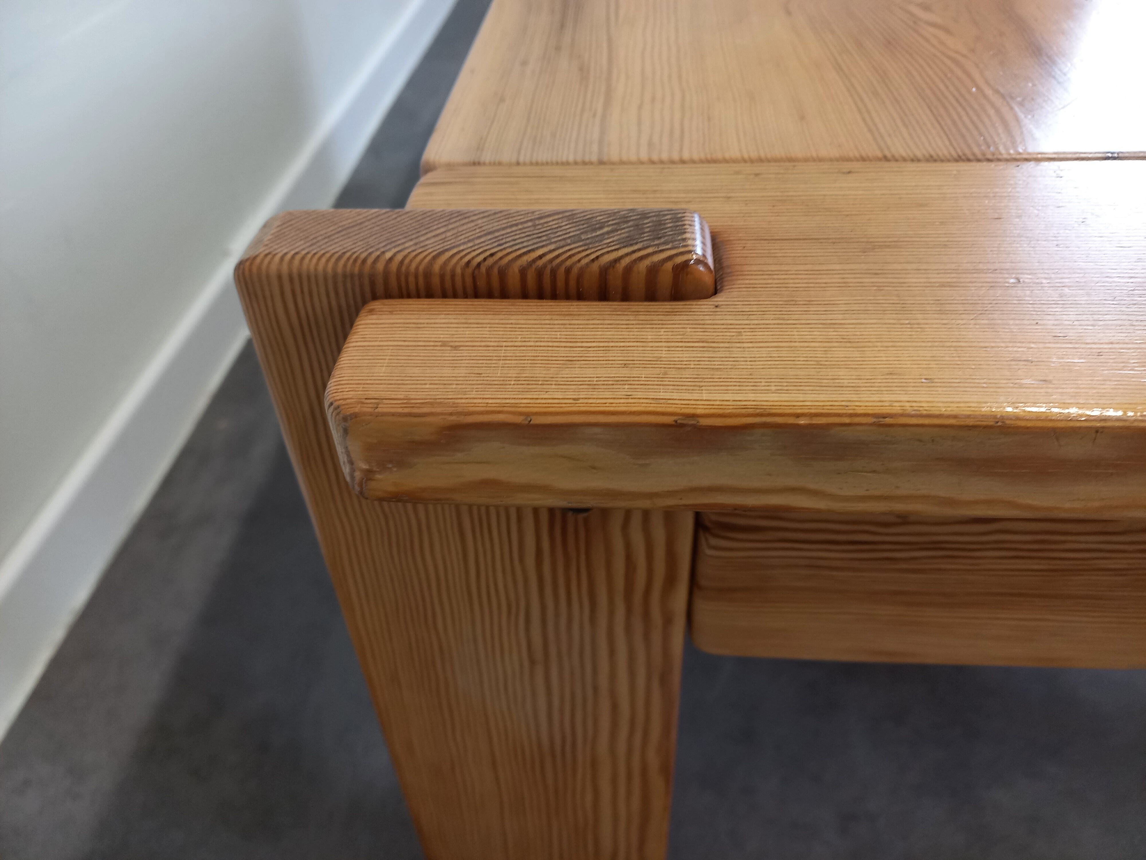 80s pine coffee table