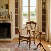 Beech chair with rush seating