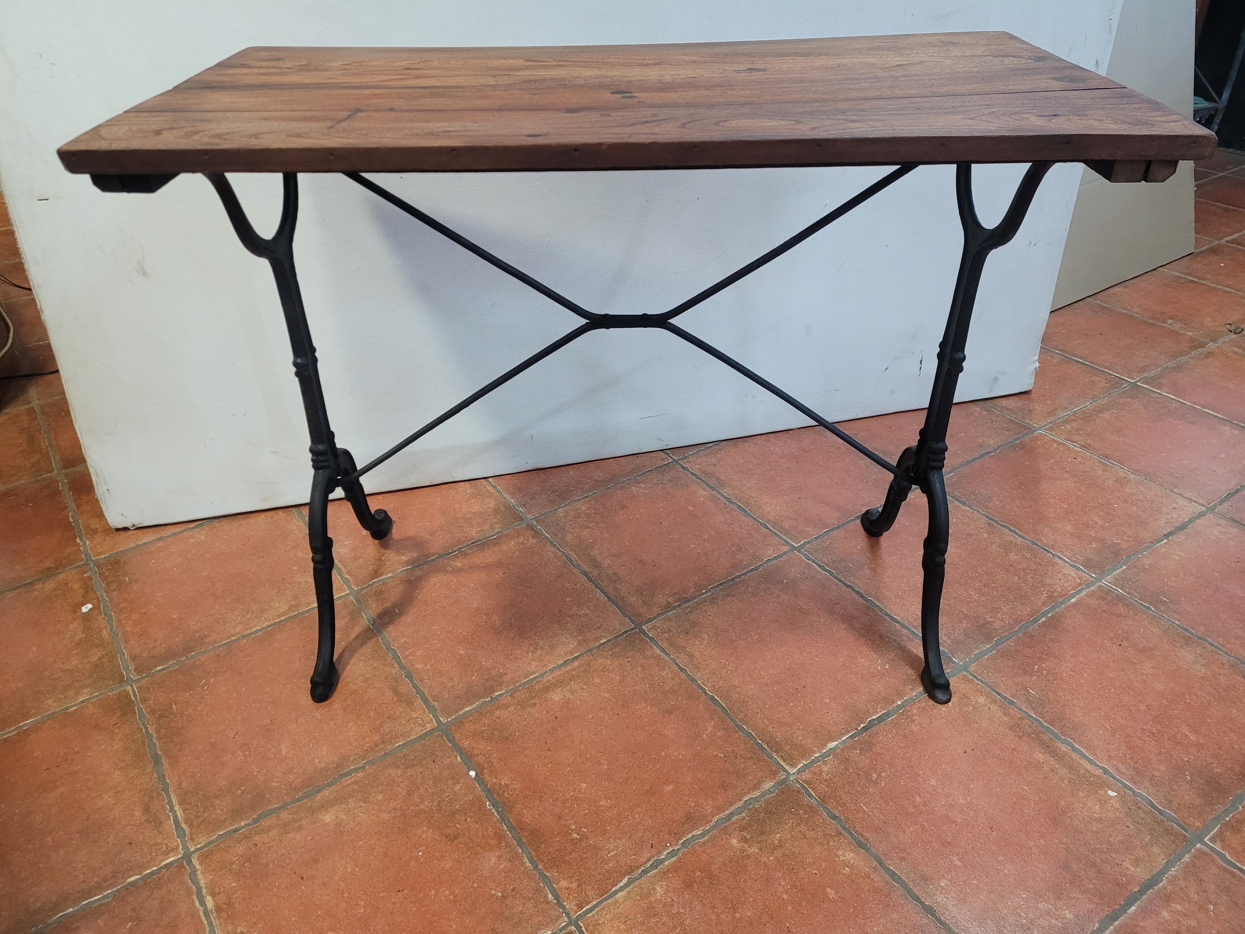 Old bistro table elm tray