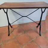 Old bistro table elm tray