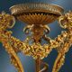 Antique gilded bronze and porcelain tripod, France, 19th century