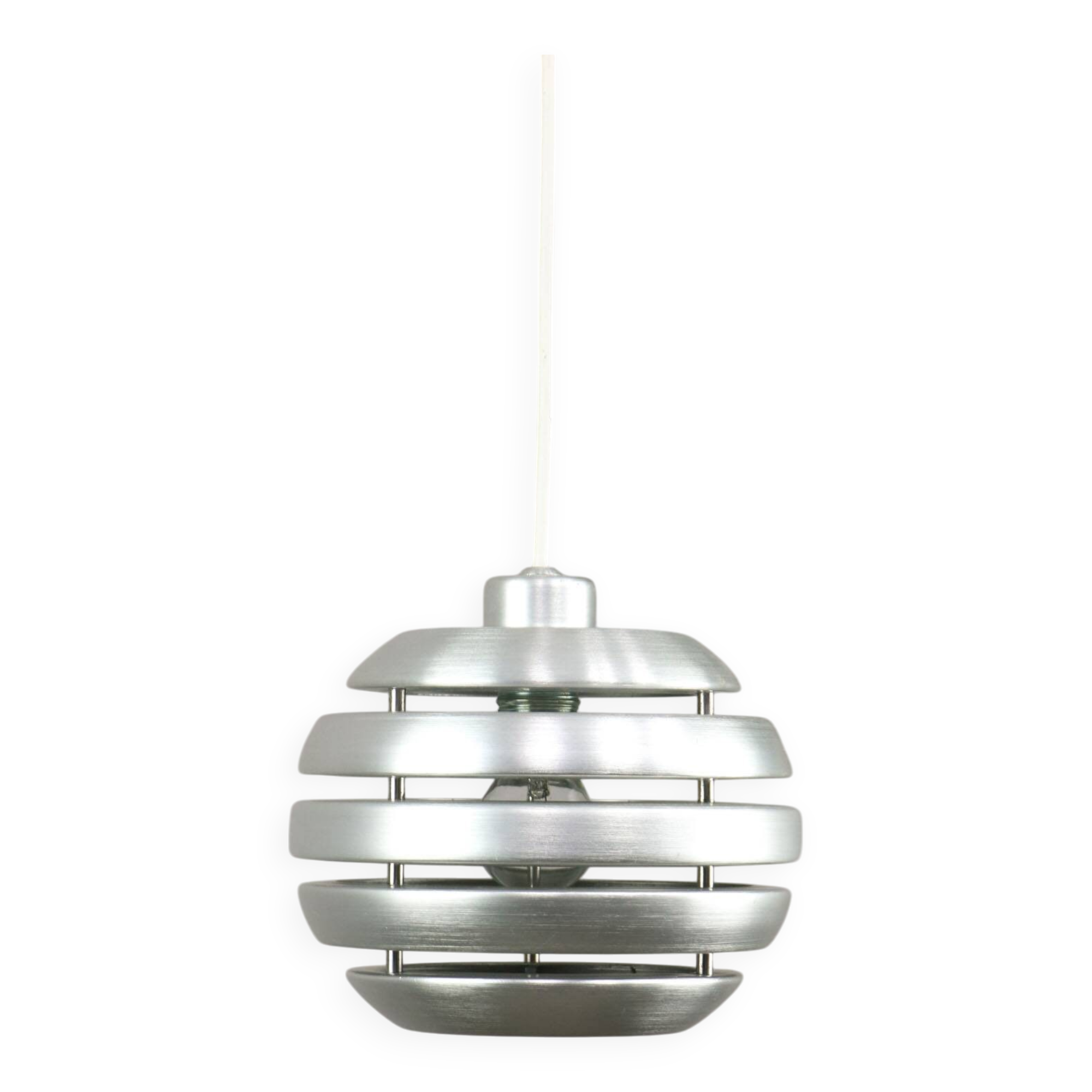 Vintage Italian Aluminum Beehive Pendant Lamp, 80s