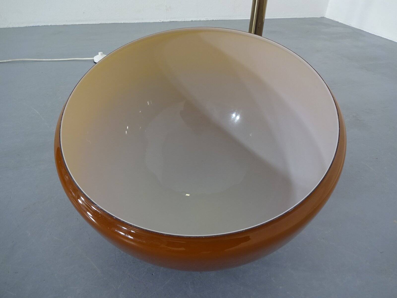 Brass and Glass Floor Lamp, 1970s